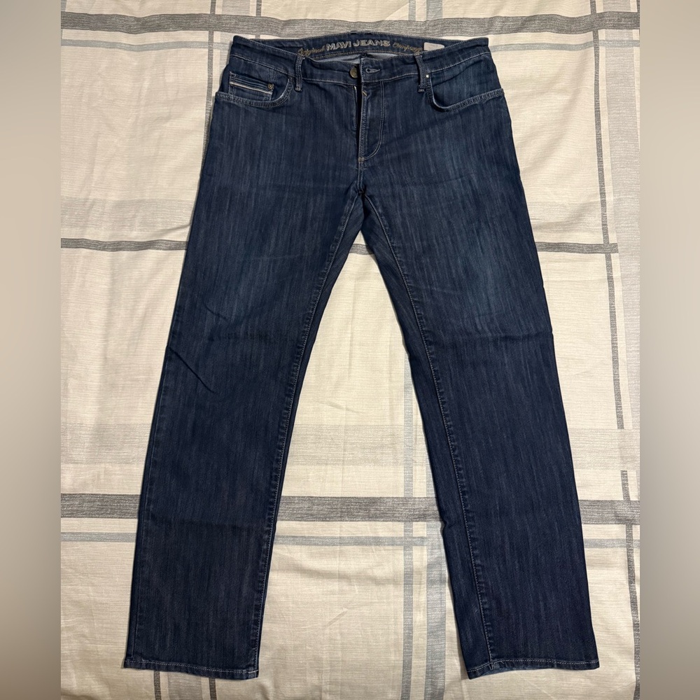 Mavi Zach Straight Cut Men's Jeans Classic Dark Wash Denim 38/34